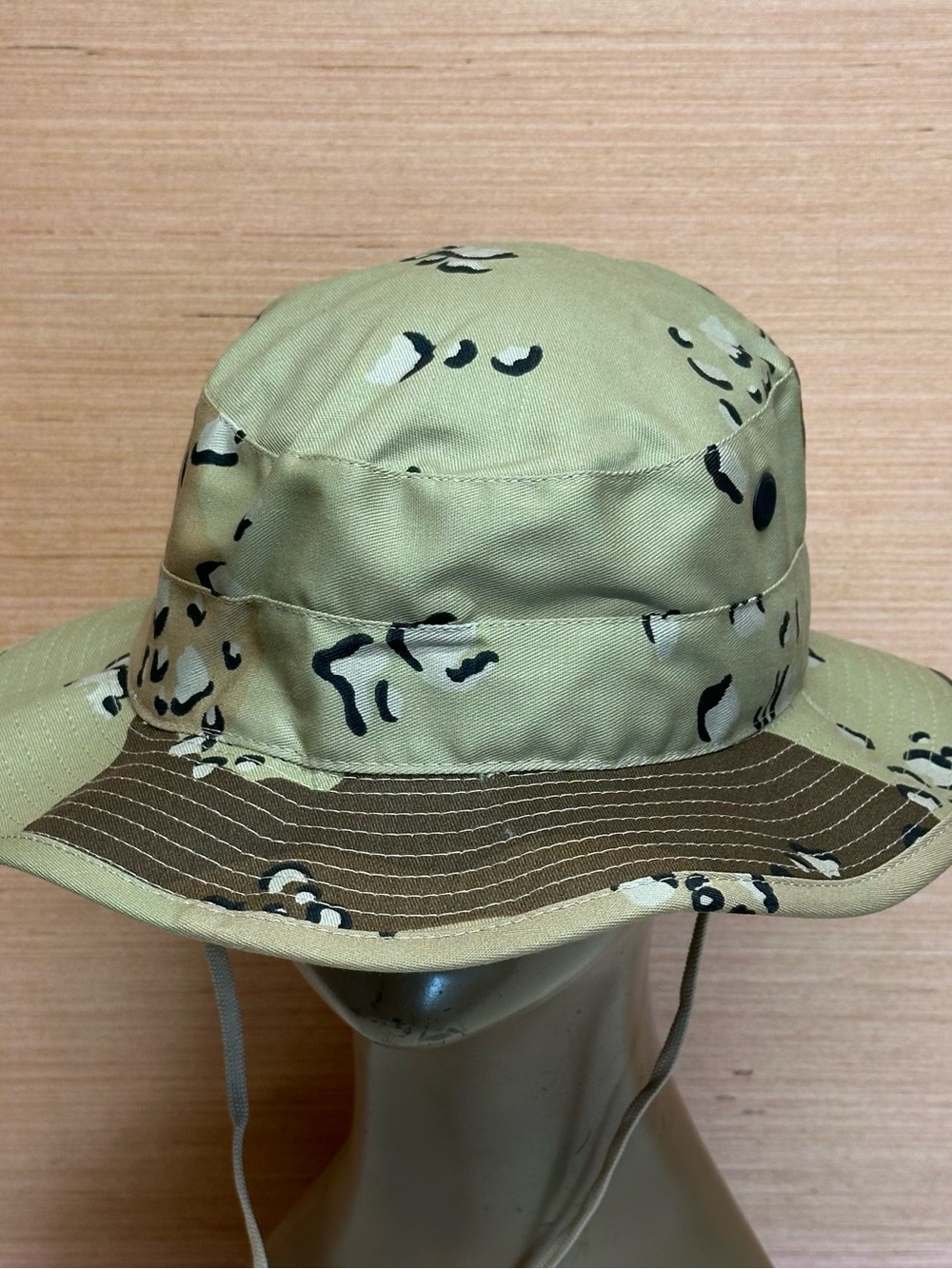 Gulf War Era Desert Chocolate Chip Camo Jungle Boonie Sun Hat Cap Size 7-3/4